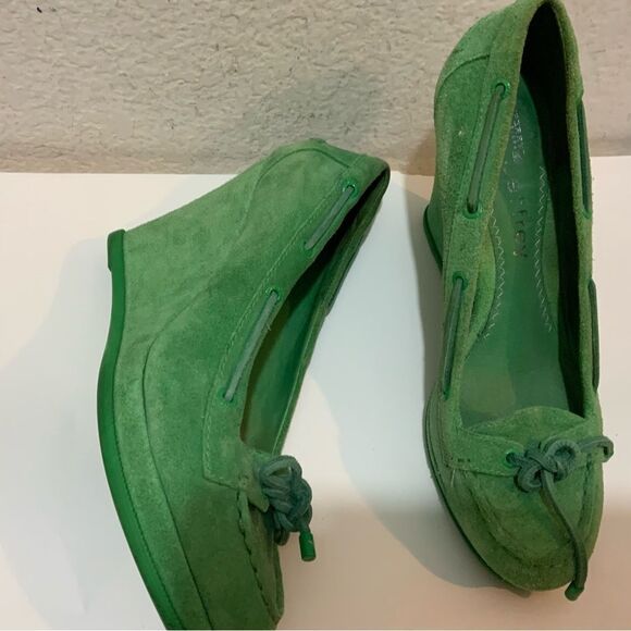 Sperry Top-Sider Jeffrey suede Green Wedges - Picture 5 of 11